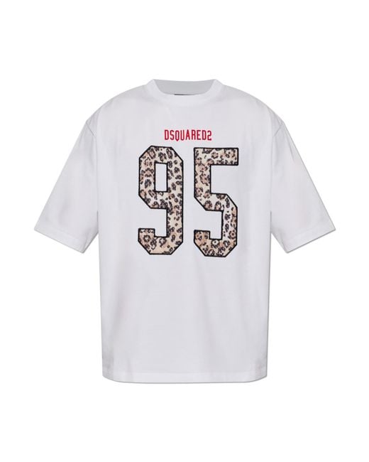 DSquared² White T-Shirt With Logo for men