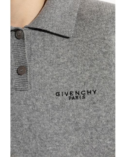 Givenchy Blue Wool Polo Sweater