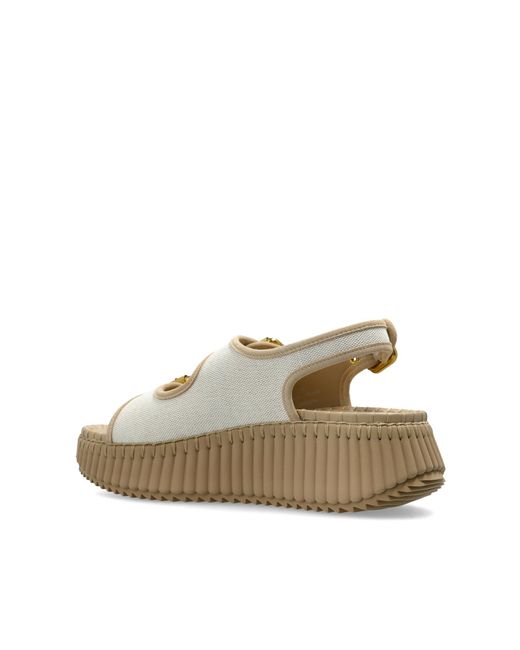 Chloé Natural 'Nama' Platform Sandals