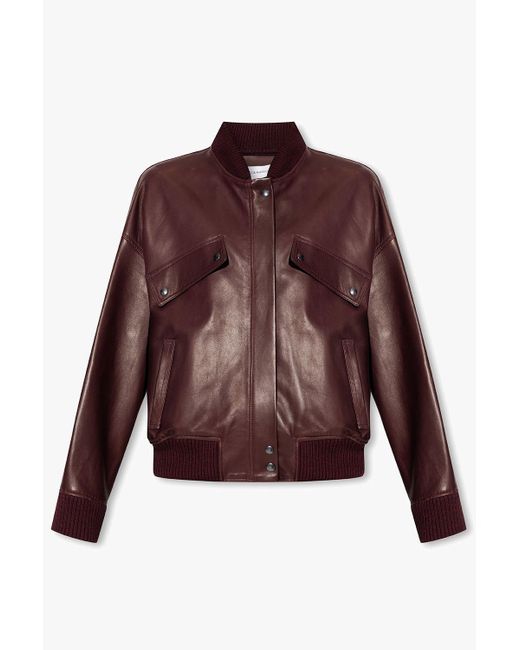 Inès & Maréchal 'money' Leather Jacket in Brown | Lyst