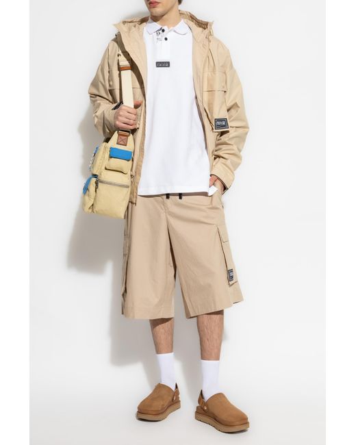 Versace Jeans Couture Natural Polo With Barocco Print for men
