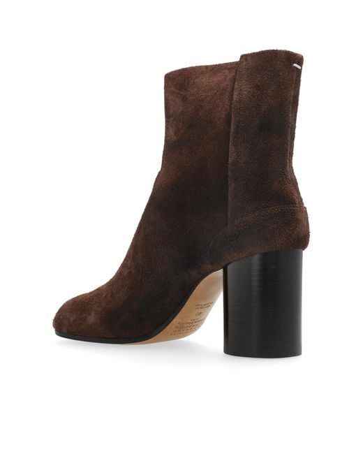 Maison Margiela Brown Ankle Boots With 'Tabi' Toe