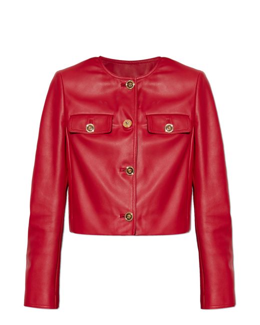 Versace Red Leather Jacket