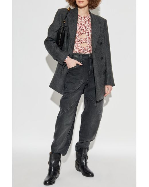 Isabel Marant Black Short Coat "Isidora"