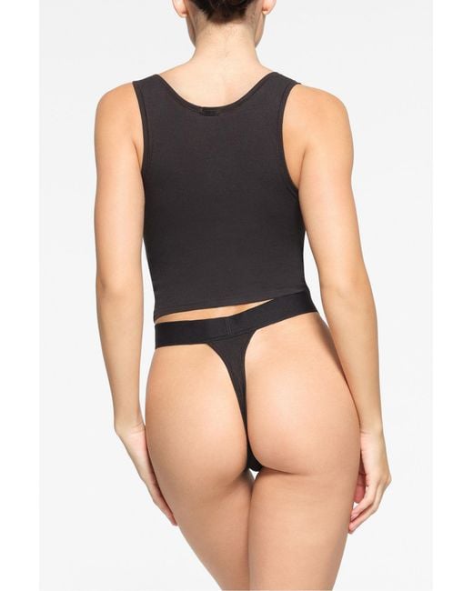 Skims Black Fitted Top