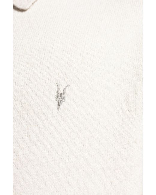 AllSaints Black Polo 'Statten' for men