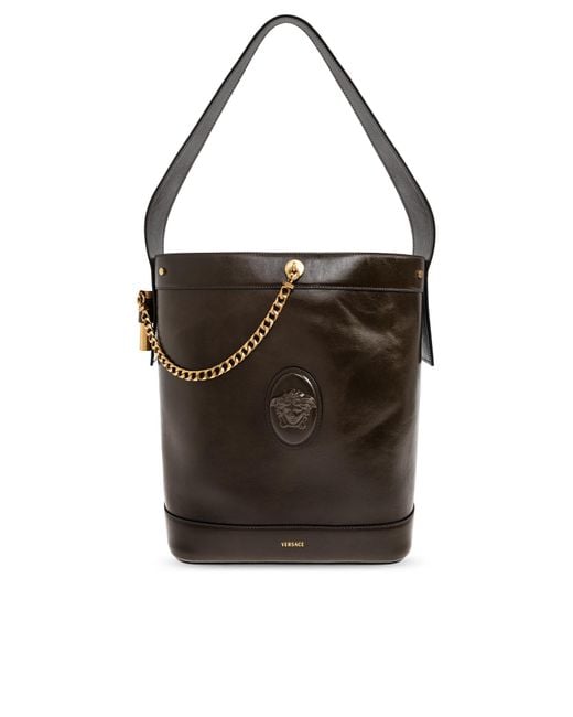 Versace Black Shoulder Bag 'Pivot Large' Type 'Hobo'