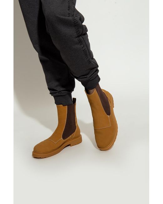 DIESEL 'd-alabhama' Leather Chelsea Boots Brown for Men | Lyst