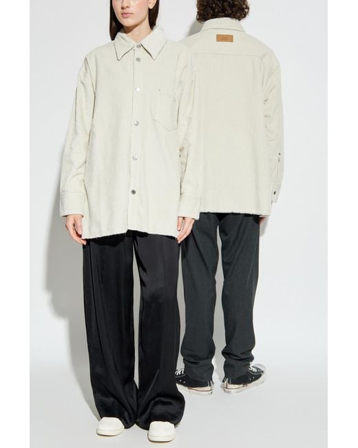 AMI White Corduroy Shirt