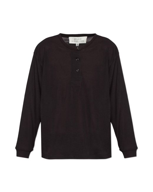 Studio Nicholson Black Top "Rutas"