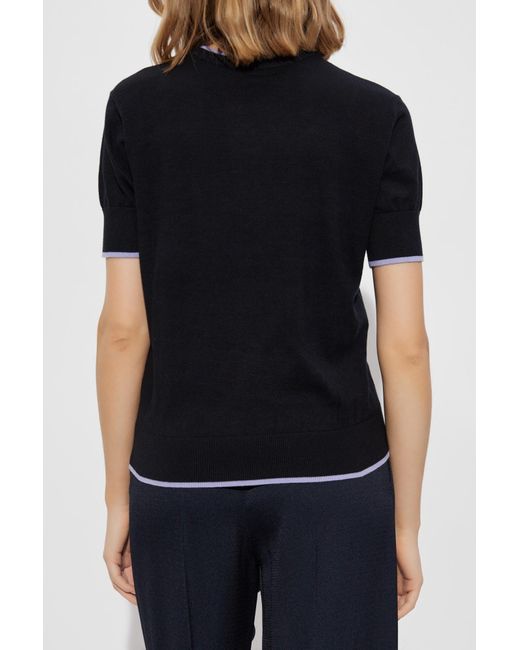Emporio Armani Black Top With Monogram