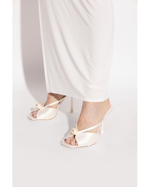 Jimmy Choo White Heeled Sandals "Siva"