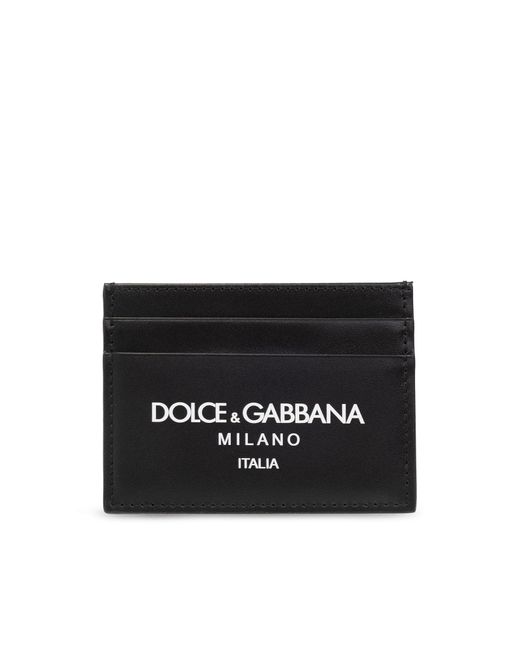 Dolce & Gabbana Black Card Case With Logo for men