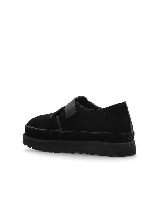 Ugg Black Suede Shoes 'W Goldenstar Mary Jane'