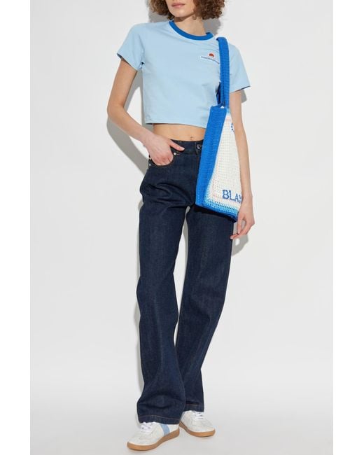 Casablanca Blue Jeans With Logo