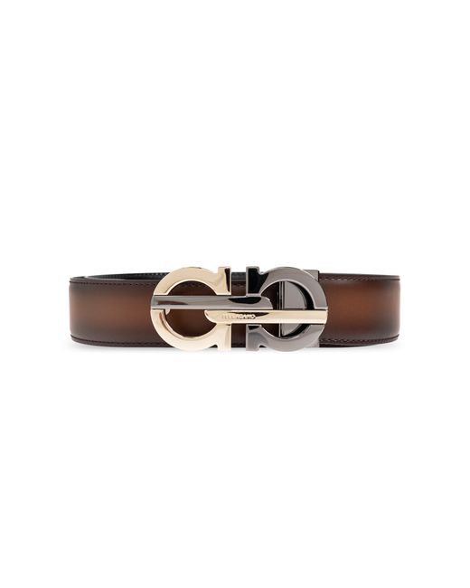 Ferragamo Brown Leather Belt for men