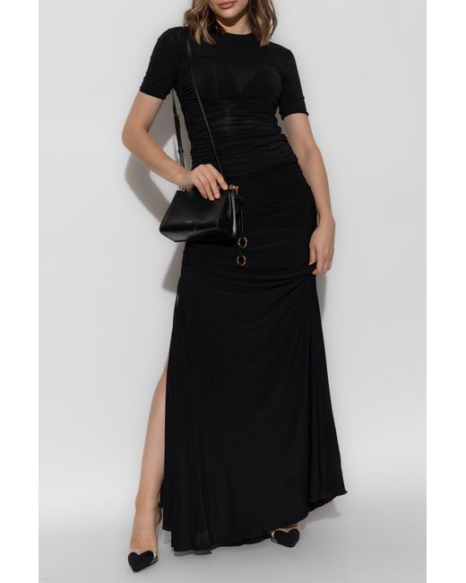 Alaïa Black Top With Decorative Draping On The Sides