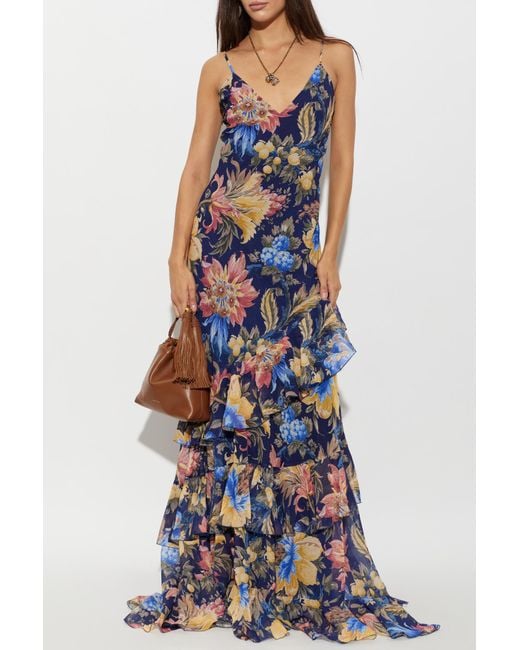 Etro White Floral Motif Dress