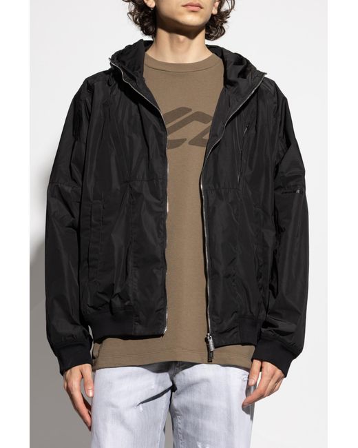 DSquared² Black Hooded Jacket for men