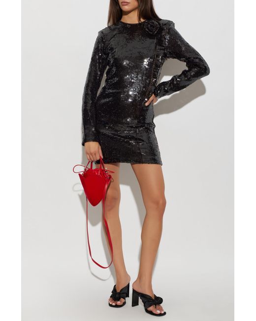ROTATE BIRGER CHRISTENSEN Black Sequin Dress