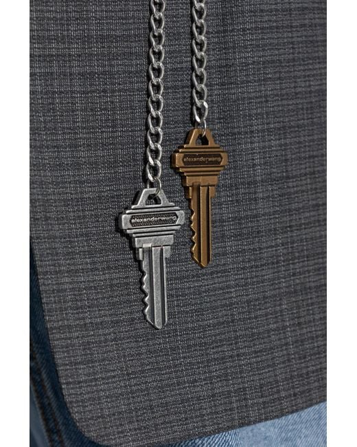 Alexander Wang Blue Blazer With Decorative Chain