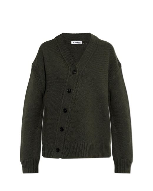 Jil Sander Black Wool Cardigan