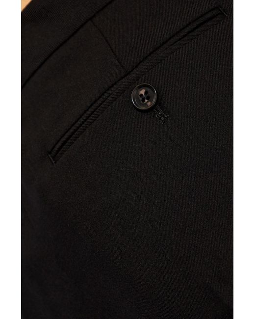 Paul Smith Black Pleated Trousers,