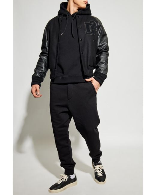 DSquared² Black Sweatshirt With Logo for men