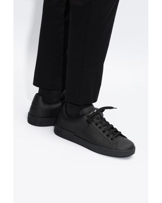 Dolce & Gabbana Black 'Portofino' Sneakers for men