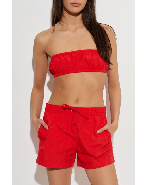 MM6 by Maison Margiela Red Two-Piece Swimsuit