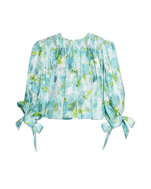 Chloé Blue Silk Top
