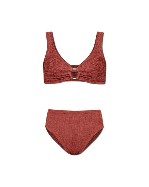 Hunza G Red Two-Piece Swimsuit 'Nadine'