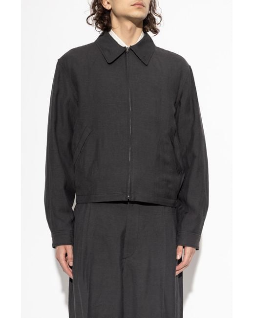 Lemaire Black Jacket With Collar for men
