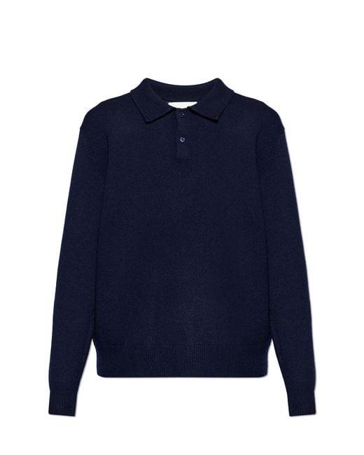 Lisa Yang Blue Cashmere Sweater "Rufus" for men