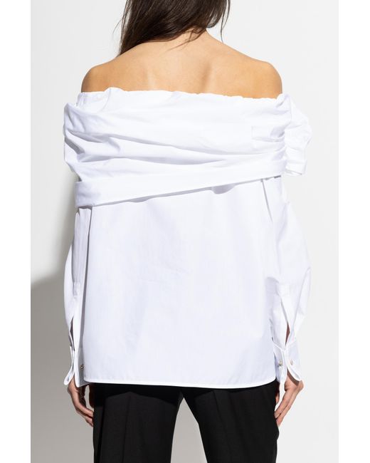 Max Mara White Top "Curvone"