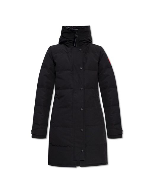 Canada Goose Black Thigh-Length Padded Parka Jacket