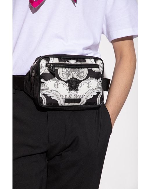 Versace Belt Bag With 'baroque' Pattern in Black for Men Lyst Canada