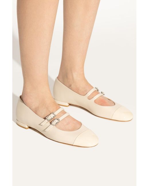 Stuart Weitzman Natural Ballet Flats "Celeste"