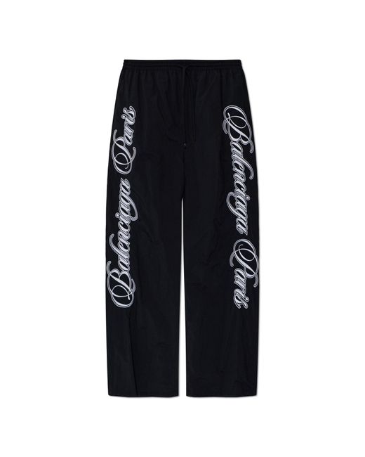Balenciaga Black Reversible Sweatpants With Logo for men