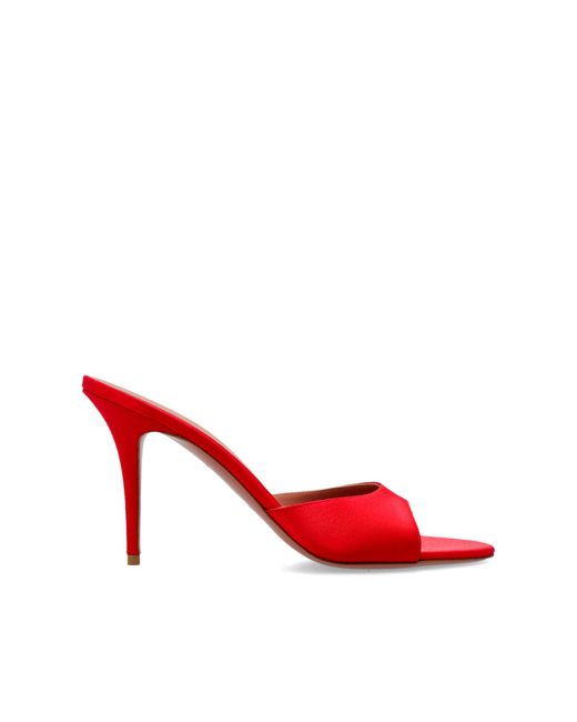 AMINA MUADDI Red Heeled Mules "Elodie"