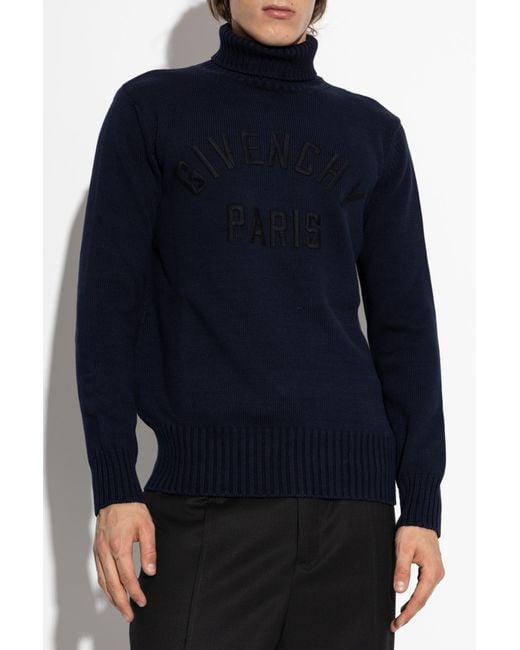 Givenchy Blue Wool Coat for men