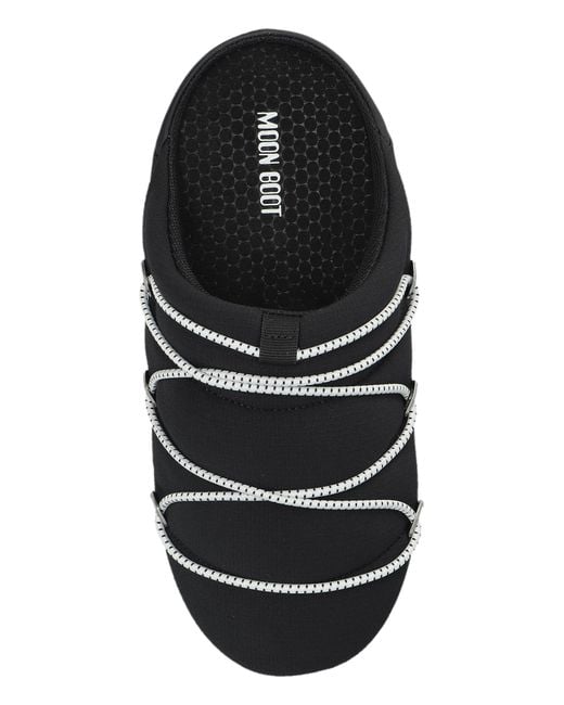 Moon Boot Black "Mb Soft Slipper" Shoes
