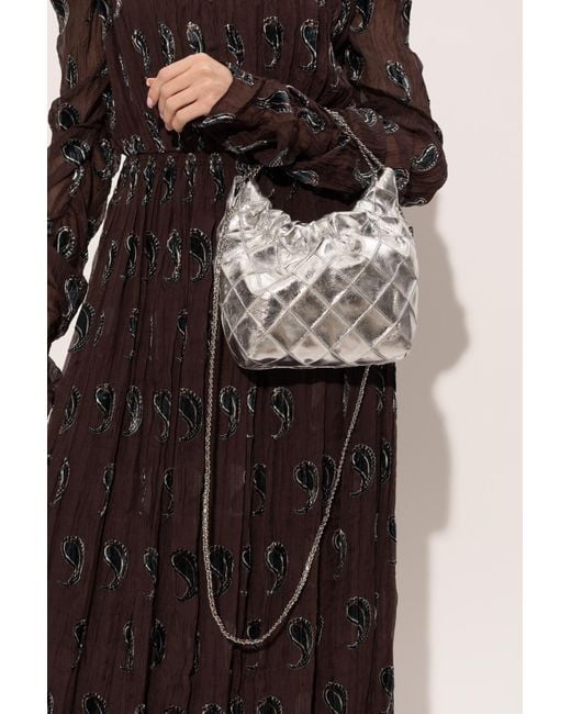 Tory Burch White "Fleming Mini" Shoulder Bag