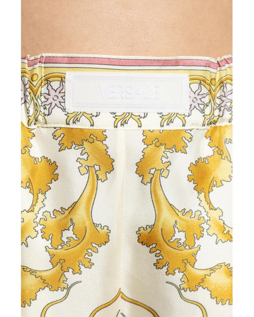 Versace Metallic Silk Shorts