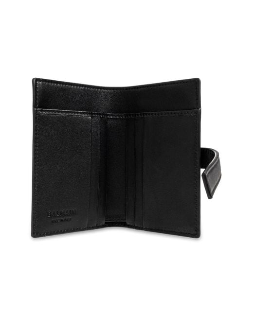 Balmain Black Leather Wallet
