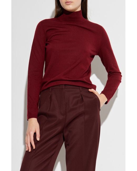 Max Mara Red Cashmere Turtleneck "Meana"