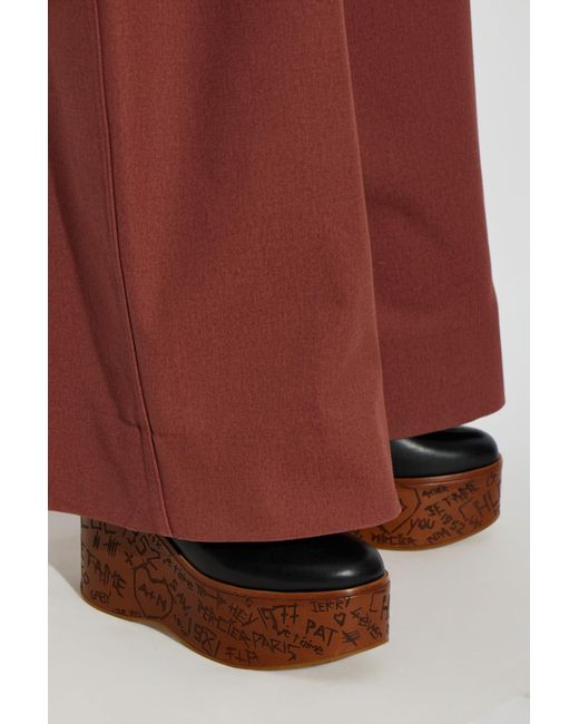 Chloé Brown Platform Sandals 'Maxime'