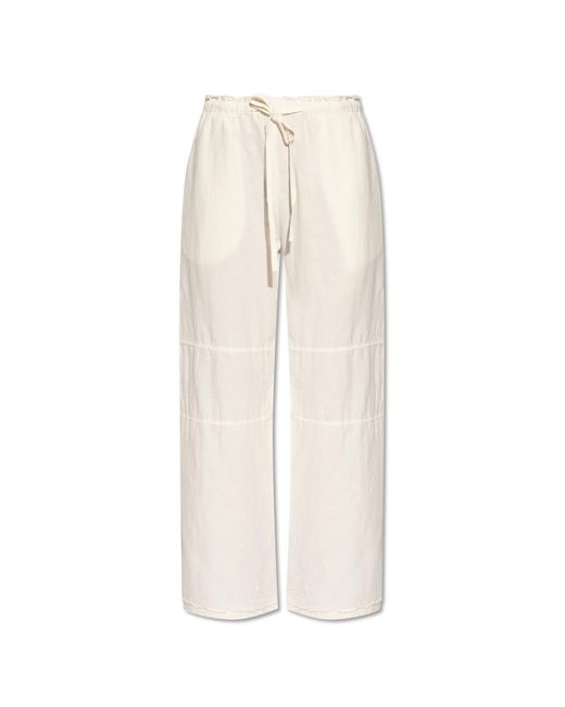 Acne White Loose-fitting Trousers,