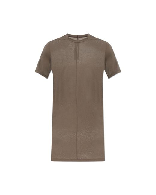 Rick Owens Brown Crew Neck T-Shirt for men