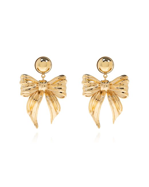 Dolce & Gabbana Metallic Bow-Shaped Clip-On Earrings